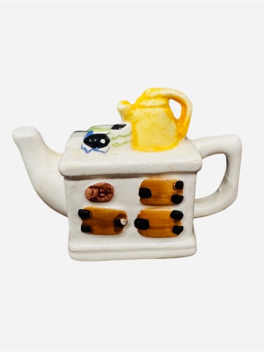 Red Rose Miniature Teapot Kitchen Cupboard